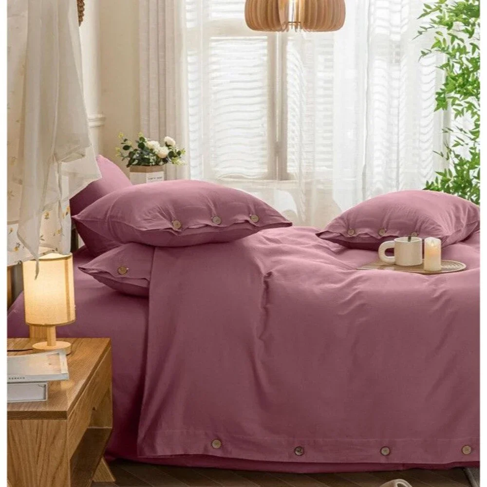 JELLYMONI California King Duvet Cover Set - 100% Washed Cotton Linen